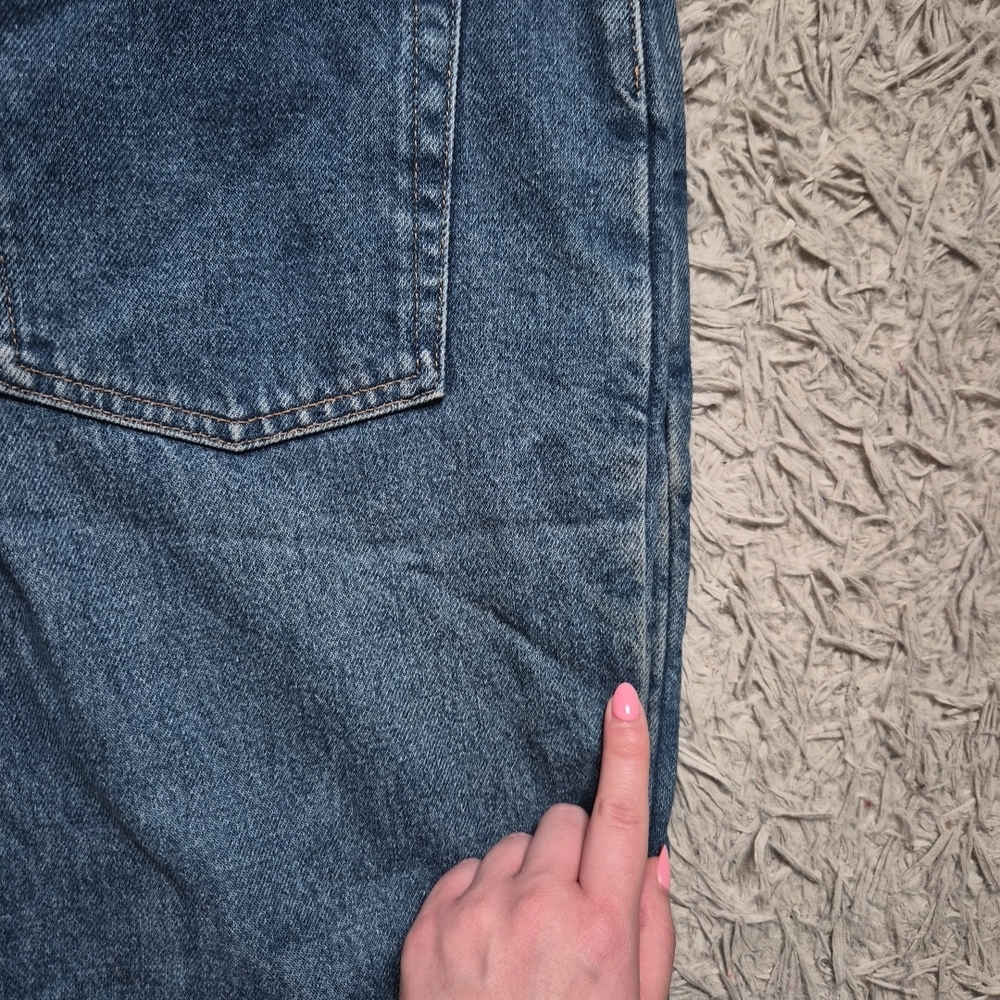 Vintage LL Bean Jeans Red Plaid Flannel Lined Blue Denim Original Fit Relaxed ✨️ - Picture 13 of 15